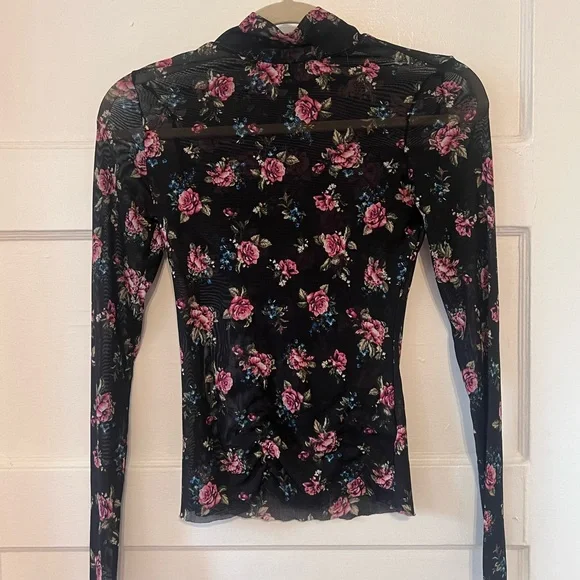 AFRM Floral Sheer Mesh Top size small - Picture 1 of 3